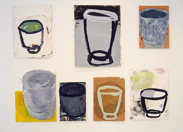 Tarja Tella, Astia-sarja, öljyväri paperipohjaiselle kierrätysmateriaalille, 2014-2015