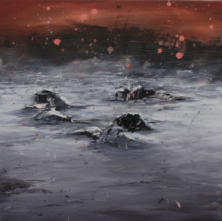 Heli Huotala, 2017, Shipwrecked, 60x60 cm, öljy ja akryyli kankaalle